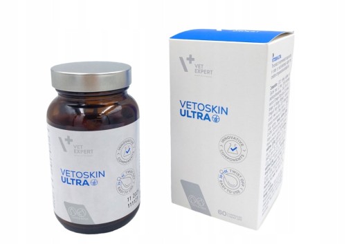 Vetexpert Vet Expert Vetoskin ULTRA kapsułki skóra atopowa sierść drapanie