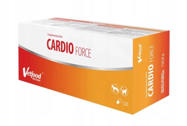 Vetfood Cardioforce 120kapsułek na serce dla psa kota data ważn 30/11/2026