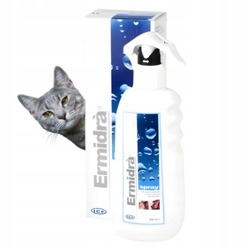 ERMIDRA Spray 300ml Na Skórę Sierść Psa Kota Nawilżający Łagodzący Geulincx