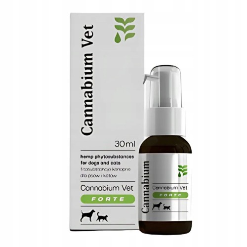 Cannabium VET FORTE 30ml Olejek CBD Dla Psa Kota Na Stres Ból Padaczkę