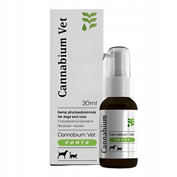 Cannabium VET FORTE 30ml Olejek CBD Dla Psa Kota Na Stres Ból Padaczkę