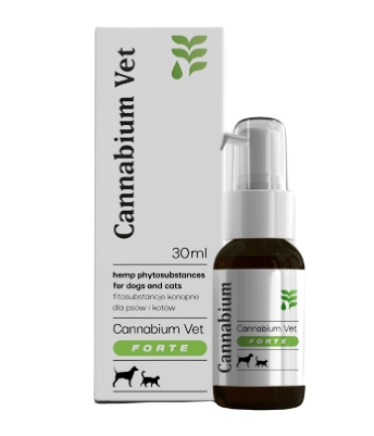 Cannabium VET FORTE 30ml Olejek CBD Dla Psa Kota Na Stres Ból Padaczkę