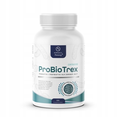 Hippovet ProBioTrex Cat&Dog 50 kapsułek - Probiotyk Pies Kot Biegunka