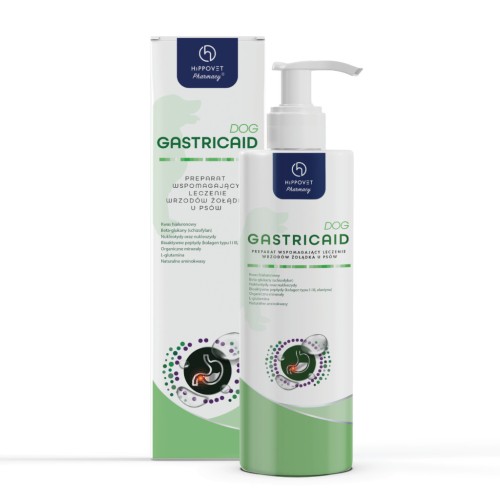 Hippovet GastricAid Dog 250ml - Pies Refluks Wrzody Nadkwasota