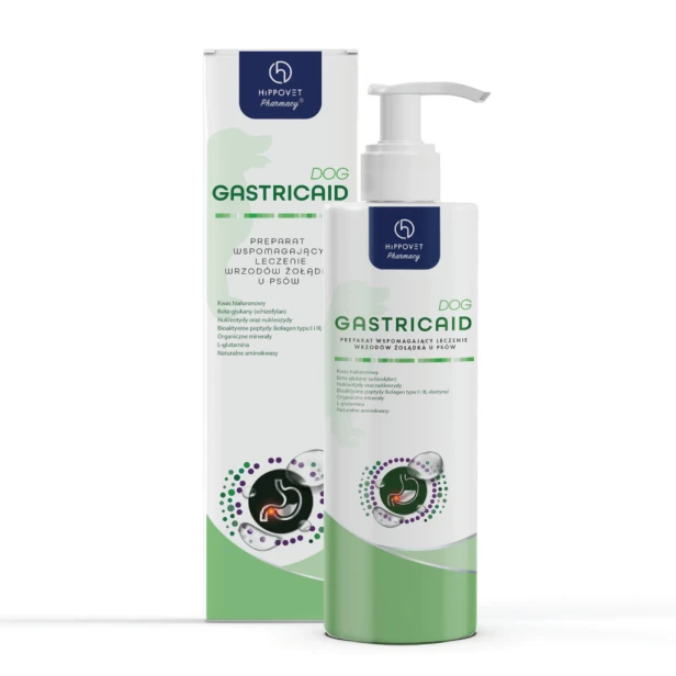 Hippovet GastricAid Dog 250ml - Pies Refluks Wrzody Nadkwasota