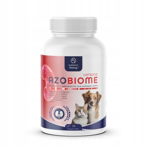 Hippovet Pharmacy AZOBIOME 50 kaps. Pies Kot - Probiotyk Wsparcie Nerek