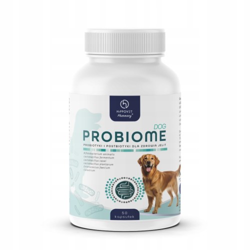Hippovet ProBioTrex Dog probiotyk dla psa jelita biegunka minerały 50kaps